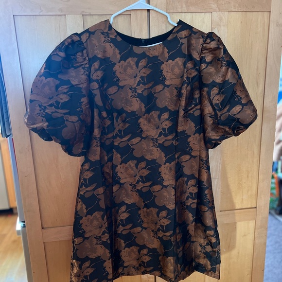 Tuckernuck Black and Brown Floral Mini Dress - Picture 2 of 3